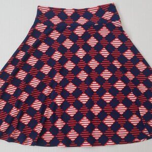 NWOT Lularoe Girls Azure Blue/Red Skirt